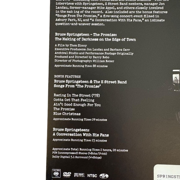 Bruce Springsteen The Promise: the Making of Darkness on the Edge of Town DVD - Picture 7 of 11